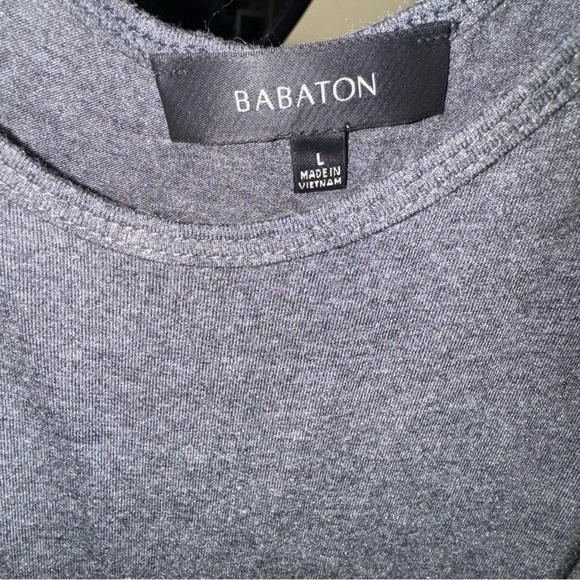 Babaton long gray maxi dress style #MCM1-8213-26 size L - Picture 2 of 7